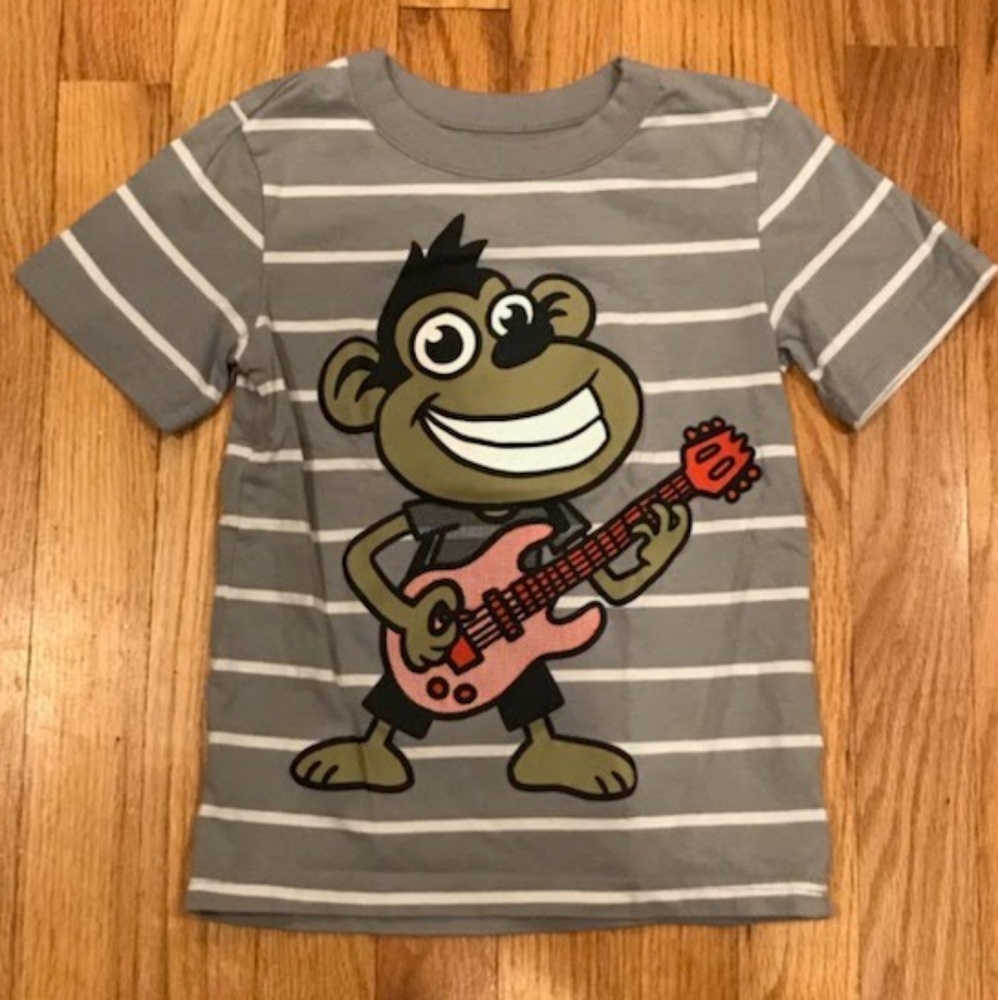 Boys stripes graphic short sleeve t-shirt 5T